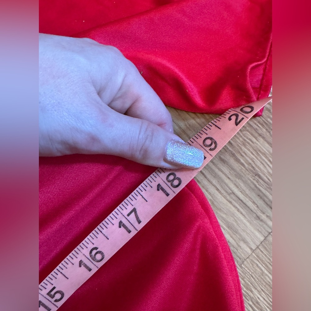 80s Vintage Dynasty Style Red Sequin Wiggle Dress Sz M - Picture 6 of 9